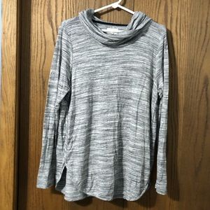 Lou & Grey Signaturesoft cowl neck slouchy sweater hoodie size L